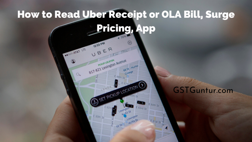How to Read Uber Receipt or OLA Bill, Surge Pricing, App