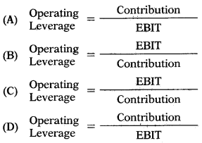 Leverages – Financial and Strategic Management MCQ 1