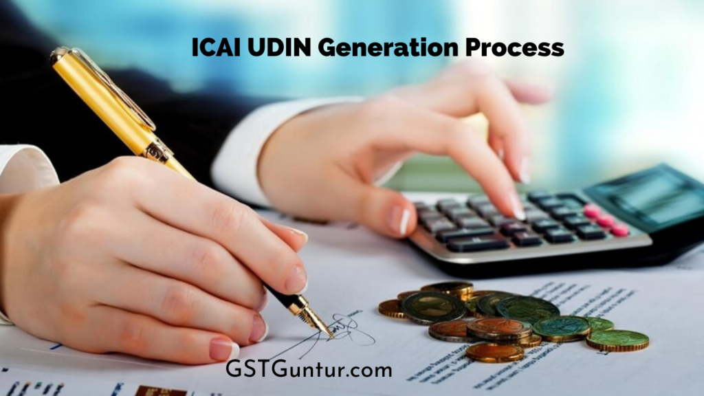 ICAI UDIN Generation Process