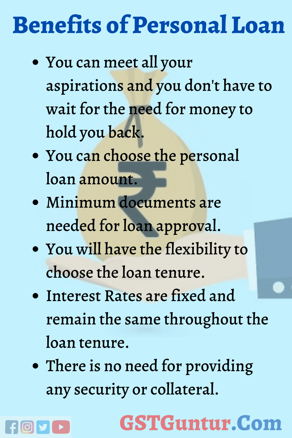 Benefits of Personal Loan
