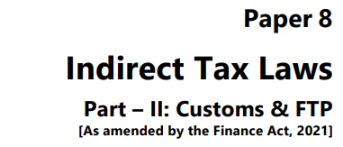 CA Final Indirect Tax Laws Study Material