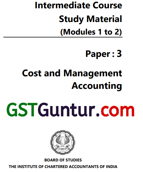 CA Inter Cost and Management Accounting Study Material