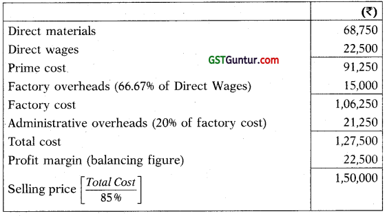 CA Inter Costing Question Paper May 2022 6