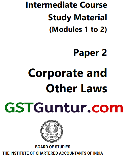 ICAI CA Inter Law Study Material