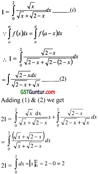 Integral Calculus – CA Foundation Maths Study Material 5
