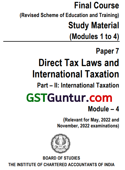 International Taxation CA Final Question Bank