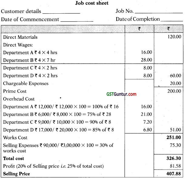 Job and Contract Costing – CA Inter Costing Study Material 7
