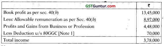Taxation of Firms, LLP and AOPBOI – CA Final DT Question Bank 4
