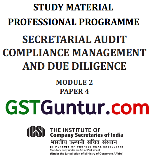 CS Professional Secretarial Audit Compliance Management and Due Diligence Study Material Important Questions Notes