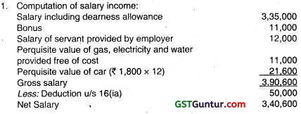 Computation of Total Income and Tax Payable – CA Inter Tax Question Bank 4