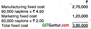 Marginal Costing – CA Inter Costing Question Bank 11
