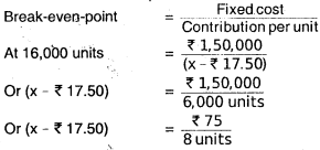 Marginal Costing – CA Inter Costing Question Bank 30