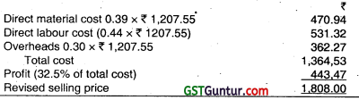 Marginal Costing – CA Inter Costing Question Bank 32