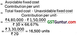 Marginal Costing – CA Inter Costing Question Bank 44