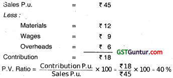 Marginal Costing – CA Inter Costing Question Bank 49