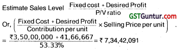 Marginal Costing – CA Inter Costing Question Bank 54