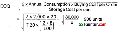 Material Cost - CA Inter Costing Question Bank 20